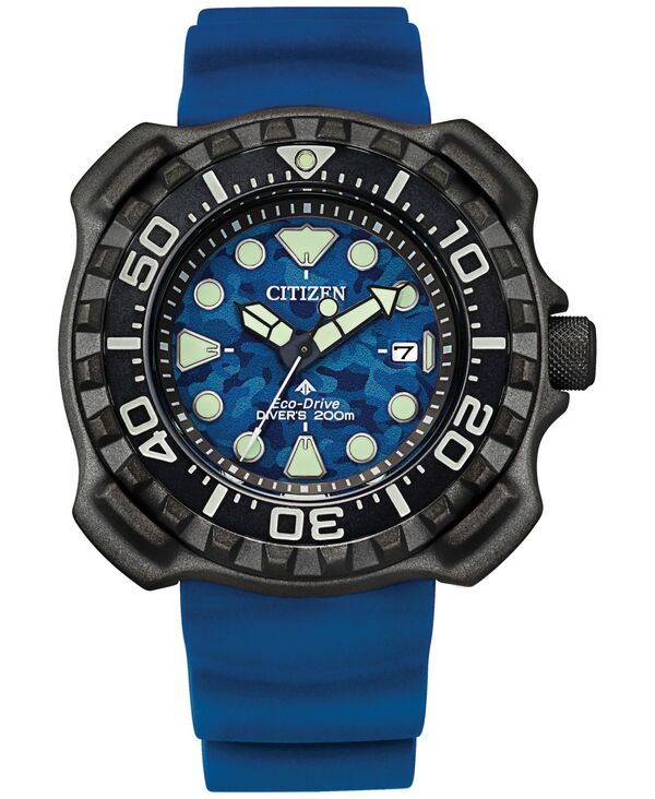 楽天ReVida 楽天市場店【送料無料】 シチズン メンズ 腕時計 アクセサリー Eco-Drive Men's Promaster Dive Blue Strap Watch 47mm Blue