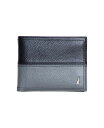 yz iEeBJ Y z ANZT[ Men's Bifold Leather Wallet Black Gray