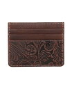 【送料無料】 ラッキーブランド メンズ 財布 アクセサリー Men's Western Embossed Leather Card Case Brown