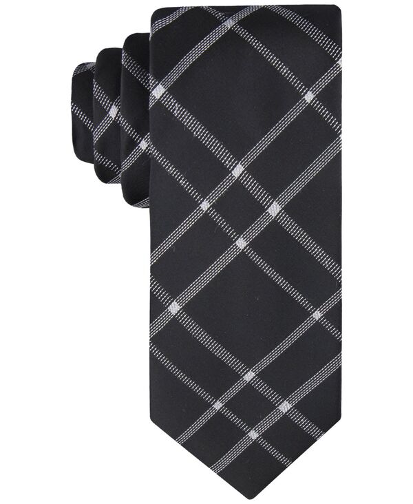 カルバン・クライン ネクタイ 【送料無料】 カルバンクライン メンズ ネクタイ アクセサリー Men's Stitch Plaid Tie Black