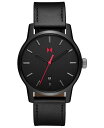 yz GuCGeB[ Y rv ANZT[ Men's Classic II Black Leather Strap Watch 44mm Black