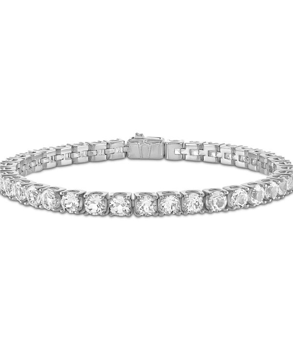 【送料無料】 ブロバ メンズ 腕時計 アクセサリー Men's White Topaz Icon Tennis Bracelet (1/10 ct. ..