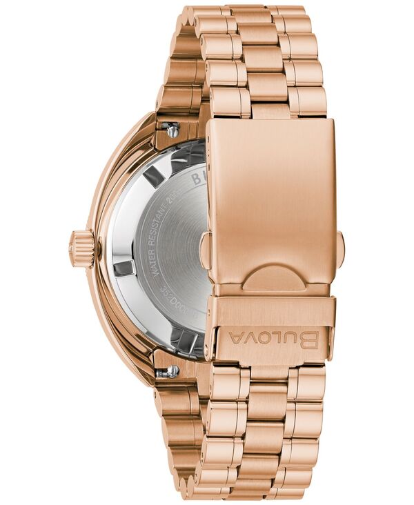 【送料無料】 ブロバ メンズ 腕時計 アクセサリー Men's Automatic Oceanographer GMT Rose Gold-Tone Stainless Steel Bracelet Watch 41mm Rose