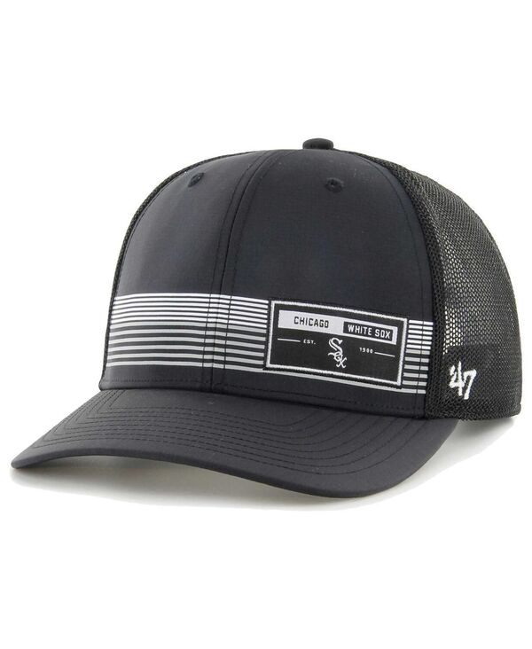  47ブランド メンズ 帽子 アクセサリー Men's Black Chicago White Sox Rangefinder Brrr Trucker Adjustable Hat Black