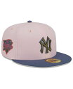 【送料無料】 ニューエラ メンズ 帽子 アクセサリー Men 039 s Pink Blue New York Yankees Olive Undervisor 59FIFTY Fitted Hat Pink Blue