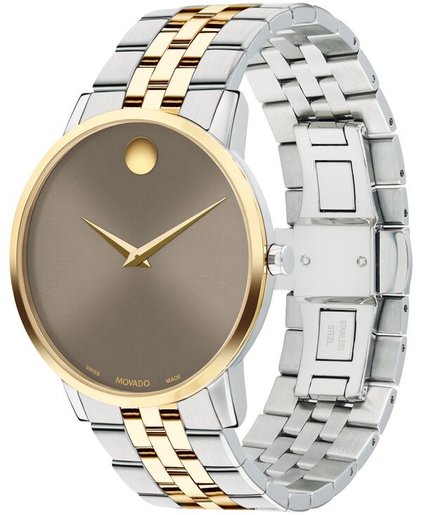 【送料無料】 モバド メンズ 腕時計 アクセサリー Men's Museum Classic Swiss Quartz Two-Tone Stainless Steel Yellow PVD Watch 40mm Two-Tone