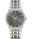 【送料無料】 ブロバ メンズ 腕時計 アクセサリー Men's Modern Diamond Accent Two-Tone Stainless Steel Bracelet Watch 40mm Gray