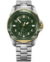 yz rNgmbNX Y rv ANZT[ Men's Swiss Journey 1884 Stainless Steel Bracelet Watch 43mm Green