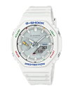 【送料無料】 ジーショック メンズ 腕時計 アクセサリー Men's Analog Digital White Resin Watch 45.5mm GAB2100FC-7A White