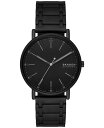 【送料無料】 スカーゲン メンズ 腕時計 アクセサリー Men's Signatur Three Hand Black Stainless Steel Watch 40mm Black