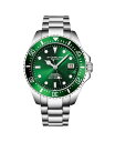 yz XgD[O Y rv ANZT[ Men's Japanese Seiko NH35 Automatic Self Wind Movement Diver Watch Stainless Steel Bracelet Green