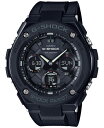 yz W[VbN Y rv ANZT[ Men's Analog-Digital Black IP with Black Resin Strap G-Steel Watch 51x53mm GSTS100G-1B Black