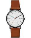 【送料無料】 スカーゲン メンズ 腕時計 アクセサリー Men's Signatur Brown Leather Strap Watch 40mm SKW6374 Brown