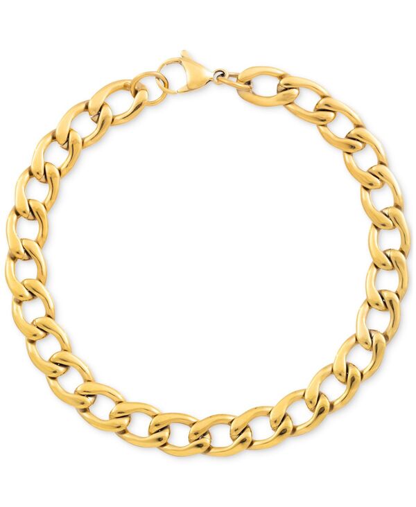 yz V AC X~X Y uXbgEoOEANbg ANZT[ Curb Chain Bracelet in Stainless Steel Gold-Tone