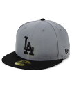 【送料無料】 ニューエラ メンズ 帽子 アクセサリー Los Angeles Dodgers Basic Gray Black 59FIFTY Fitted C...