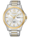 yz V`Y Y rv ANZT[ Men's Quartz Two-Tone Stainless Steel Bracelet Watch 41mm Two Tone