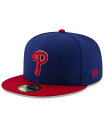 【送料無料】 ニューエラ メンズ 帽子 アクセサリー Philadelphia Phillies Authentic Collection 59FIFTY Fi...