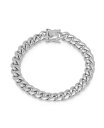 yz XeB[^C Y uXbgEoOEANbg ANZT[ Men's Stainless Steel Miami Cuban Chain Link Style Bracelet with 10mm Box Clasp Bracelet Silver