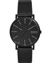 yz XJ[Q Y rv ANZT[ Men's Signatur Black Stainless Steel Mesh Bracelet Watch 40mm Black