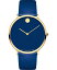 【送料無料】 モバド メンズ 腕時計 アクセサリー Swiss Modern Blue Leather Strap Watch 40mm Blue