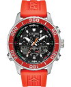 yz V`Y Y rv ANZT[ Eco-Drive Men's Promaster Sailhawk Analog-Digital Orange Polyurethane Strap Watch 44mm Orange