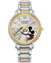 yz V`Y Y rv ANZT[ Mickey Mouse Two-Tone Stainless Steel Bracelet Watch 33mm Two-tone