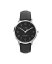 ̵ å  ӻ ꡼ Men's Waterbury Black Leather Strap Watch 40 mm Black