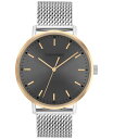 yz JoNC Y rv ANZT[ Two-Tone Stainless Steel Mesh Bracelet Watch 42mm Silver