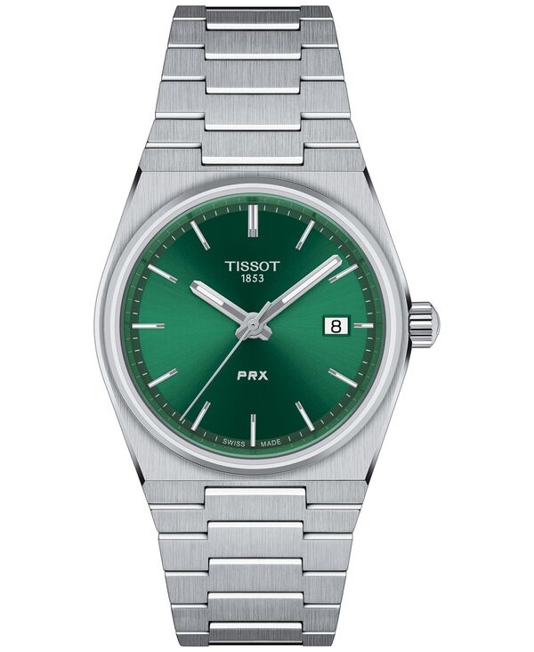 【送料無料】 ティソット メンズ 腕時計 アクセサリー Unisex PRX Silver-Tone Stainless Steel Bracelet Watch 35mm Silver