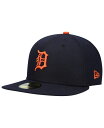 【送料無料】 ニューエラ メンズ 帽子 アクセサリー Men's Navy Detroit Tigers Authentic Collection On-Field Road 59FIFTY Fitted Hat Navy(4)