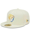 【送料無料】 ニューエラ メンズ 帽子 アクセサリー Men's Cream Los Angeles Rams Chrome Color Dim 59FIFTY Fitted Hat Cream