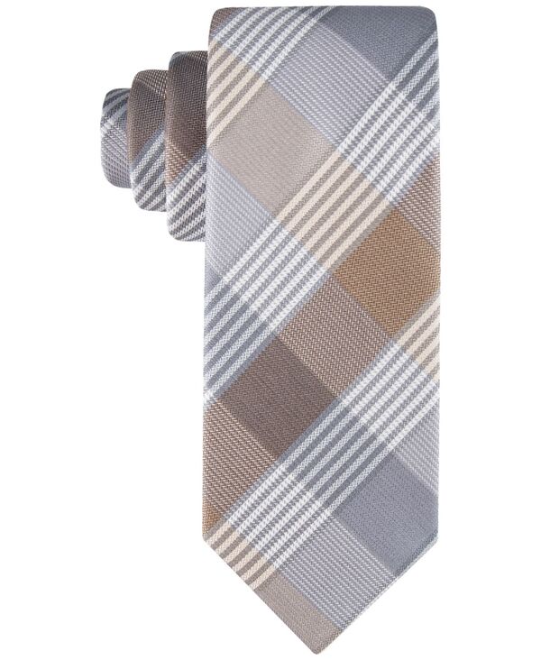 yz JoNC Y lN^C ANZT[ Men's Bold Block Check Tie Taupe