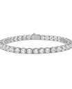 yz uo Y rv ANZT[ Men's Icon White Topaz (1/10 ct. t.w.) Tennis Bracelet in Sterling Silver Na