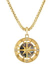 yz uo Y rv ANZT[ Men's Marine Star Diamond (1/20 ct. t.w.) Pendant Necklace in 14k Gold-Plated Sterling Silver 24