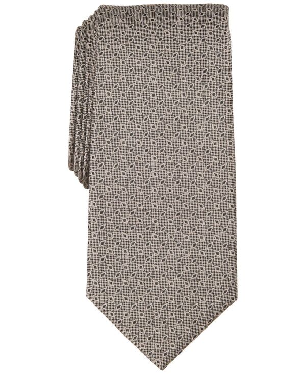 yz At@j Y lN^C ANZT[ Men's Lunar Geo-Print Solid Tie Taupe