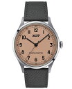 yz eB\bg Y rv ANZT[ Unisex Swiss Automatic Heritage 1938 Gray Leather Strap Watch 39mm Grey