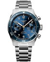 yz W Y rv ANZT[ Men's Swiss Automatic Chronograph Spirit Flyback Stainless Steel Bracelet Watch 42mm Silver And Blue Ceramic Bezel