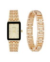【送料無料】 ジョーンズニューヨーク メンズ 腕時計 アクセサリー Men's Analog Shiny Gold-Tone Metal Watch 31mm Bracelet Gift Set Champagne Gold