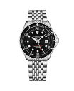 【送料無料】 ストゥーリング メンズ 腕時計 アクセサリー 1009 Men's Automatic Dive Watch with Swiss Automatic Movement Stainless Steel Case Stainless Steel Beaded Bracelet Black