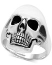 yz GtB[ Y O ANZT[ EFFY&reg; Men's Skull Ring in Sterling Silver and Black Rhodium-Plate Silver