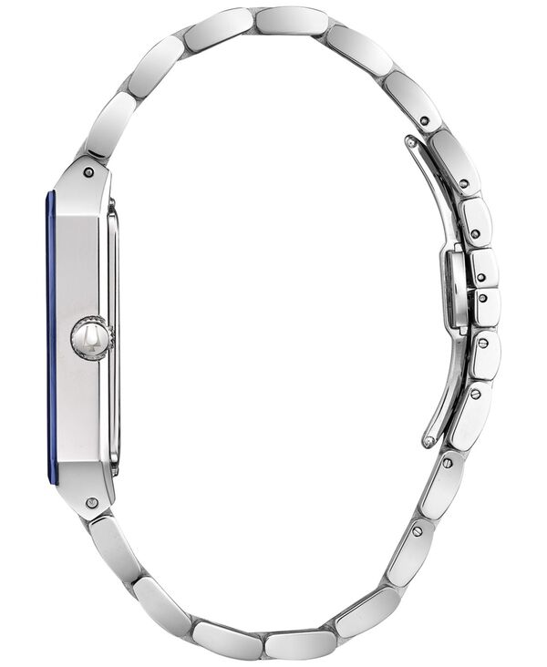 ブロバ メンズ アクセサリー 腕時計 Tシャツ Bulova Men's Futuro Diamond-Accent Stainless Steel Bracelet Watch 31x45mm No Color