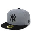 【送料無料】 ニューエラ メンズ 帽子 アクセサリー New York Yankees Basic Gray Black 59FIFTY Fitted Cap ...