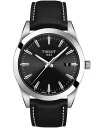 yz eB\bg Y rv ANZT[ Men's Swiss T-Classic Gentleman Black Leather Strap Watch Watch 40mm Black