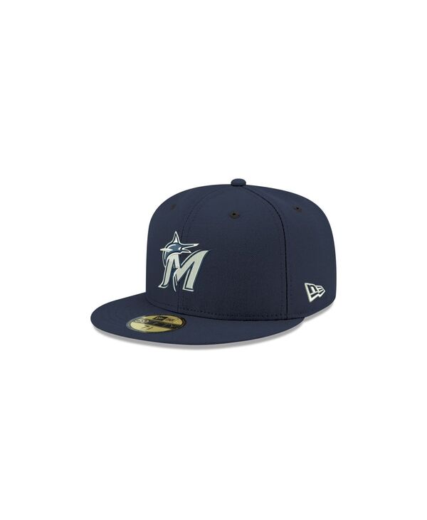 【送料無料】 ニューエラ メンズ 帽子 アクセサリー Miami Marlins Re-Dub 59FIFTY Fitted Cap Navy