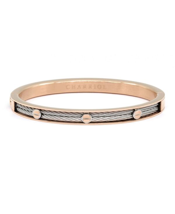 【送料無料】 シャリオール メンズ ブレスレット・バングル・アンクレット アクセサリー Forever Eternity Stainless Steel Bangle Rose Gold-Tone Stainless Steel