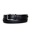 【送料無料】 ナウティカ メンズ ベルト アクセサリー Men's Leather Belt with Lacing Black