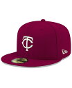 【送料無料】 ニューエラ メンズ 帽子 アクセサリー Men's Cardinal Minnesota Twins Logo White 59FIFTY Fitted Hat Cardinal(4)