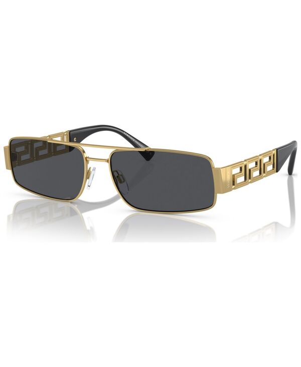 ヴェルサーチ 【送料無料】 ヴェルサーチ メンズ サングラス・アイウェア アクセサリー Men's Sunglasses VE2257 Gold Tone/Classic
