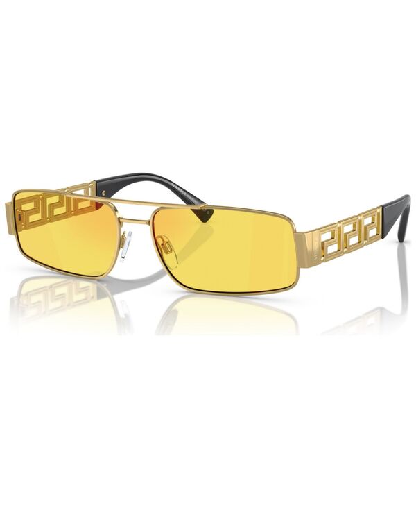 ヴェルサーチ 【送料無料】 ヴェルサーチ メンズ サングラス・アイウェア アクセサリー Men's Sunglasses VE2257 Yellow Mirror/Gold