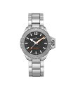 yz n~g Y rv ANZT[ Men's Swiss Automatic Khaki Navy Frogman Stainless Steel Bracelet Watch 41mm Silver